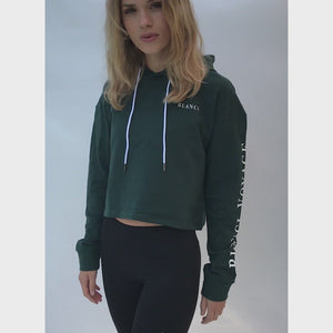 BLANCI VOYAGE CROP HOODIE GREEN