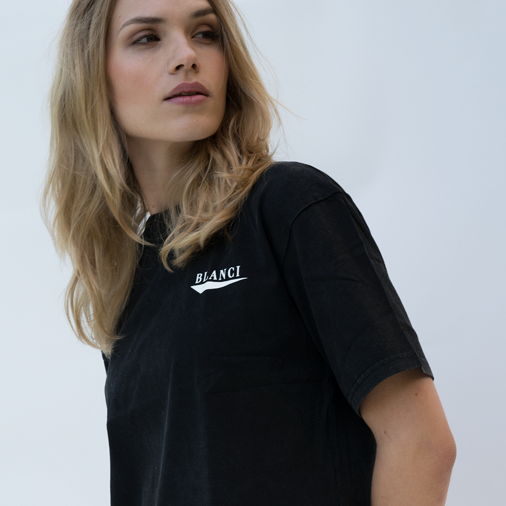 BLANCI RACQUET CLUB CROP T-SHIRT BLACK