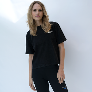 BLANCI RACQUET CLUB CROP T-SHIRT BLACK