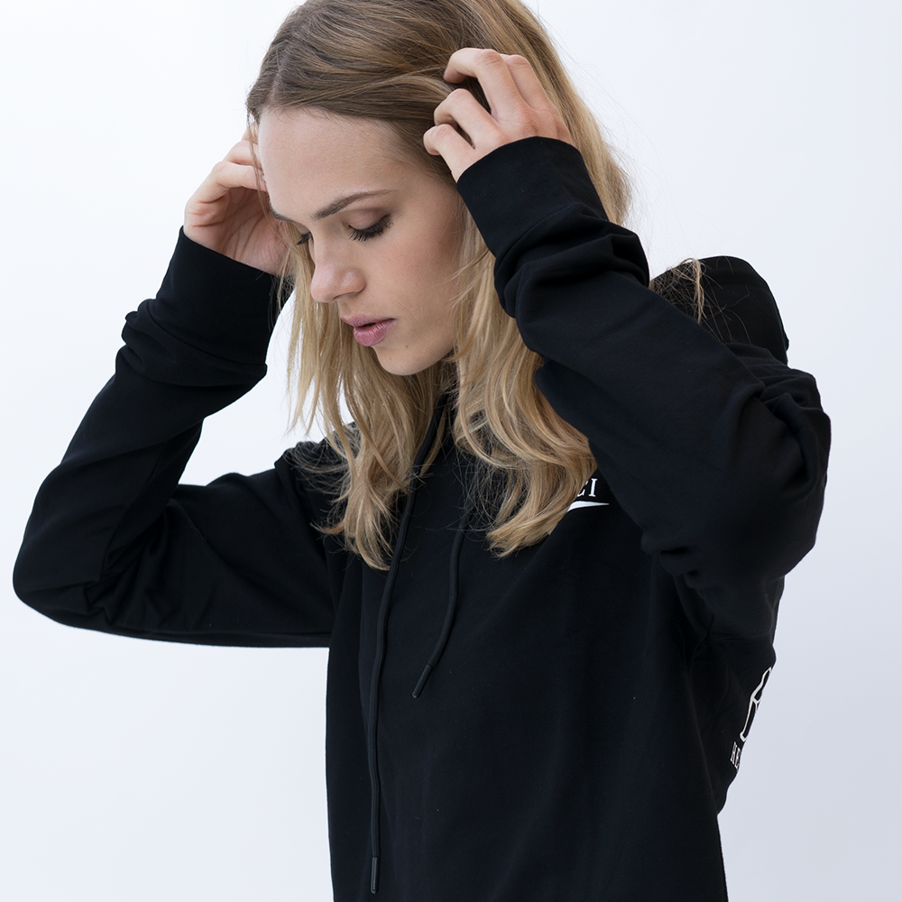 BLANCI RACQUET CLUB CROP HOODIE BLACK