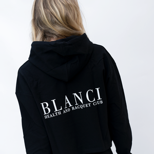 BLANCI RACQUET CLUB CROP HOODIE BLACK