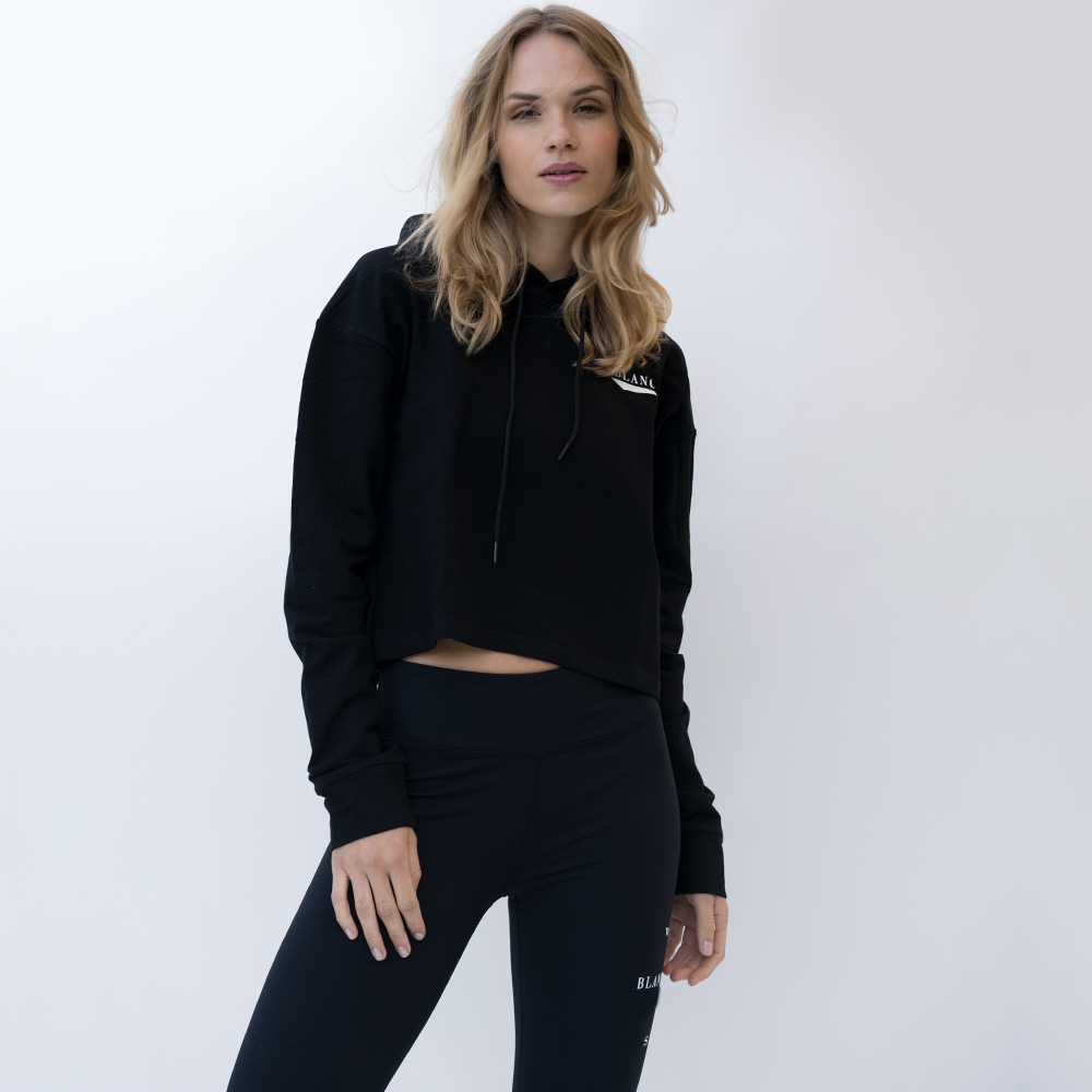 BLANCI RACQUET CLUB CROP HOODIE BLACK