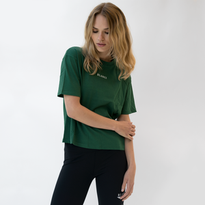 BLANCI LOGO CROP T-SHIRT GREEN