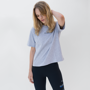 BLANCI LOGO CROP T-SHIRT GREY