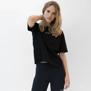 BLANCI LOGO CROP T-SHIRT BLACK