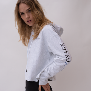 BLANCI VOYAGE CROP HOODIE GREY