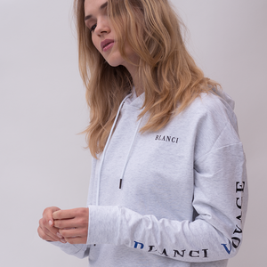 BLANCI VOYAGE CROP HOODIE GREY