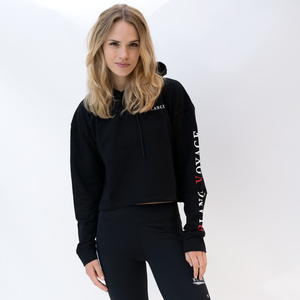 BLANCI VOYAGE CROP HOODIE BLACK