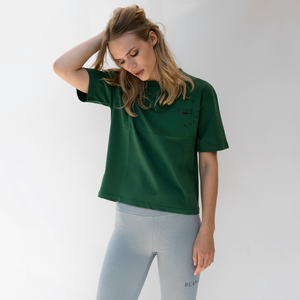 BLANCI WELLNESS CROP T-SHIRT GREEN