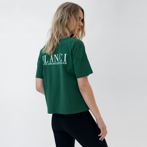 BLANCI RACQUET CLUB CROP T-SHIRT GREEN