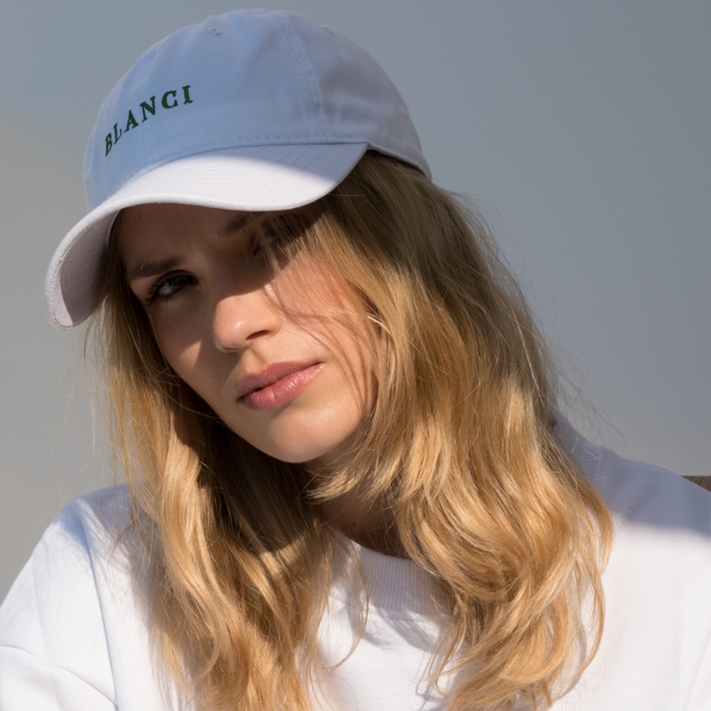 blanci cap white green logo